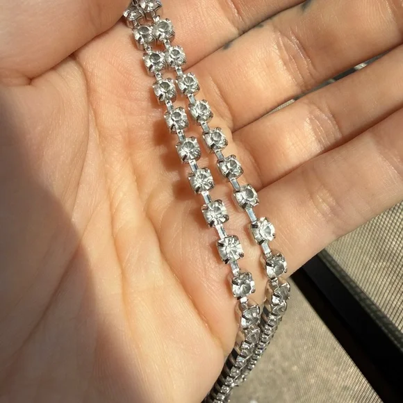 Yves Saint Laurent Gold Pearl Teardrop Crystal Necklace - Picture 2 of 4